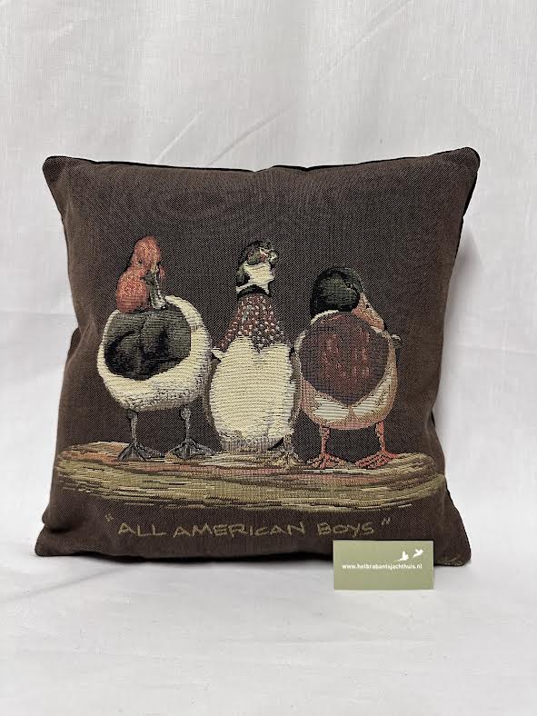 Afbeelding laden in Galerijviewer, Gobelin Kussen All American Boys 2, brown