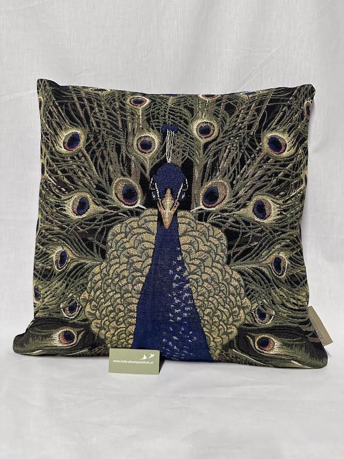 Afbeelding laden in Galerijviewer, Gobelin Kussen Peacock Forward Facing