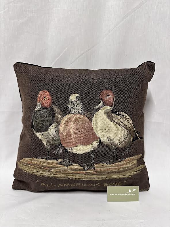 Afbeelding laden in Galerijviewer, Gobelin kussen All American Boys 1, brown