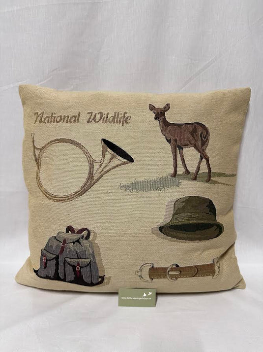 Gobelin Kussen National Wildlife, beige
