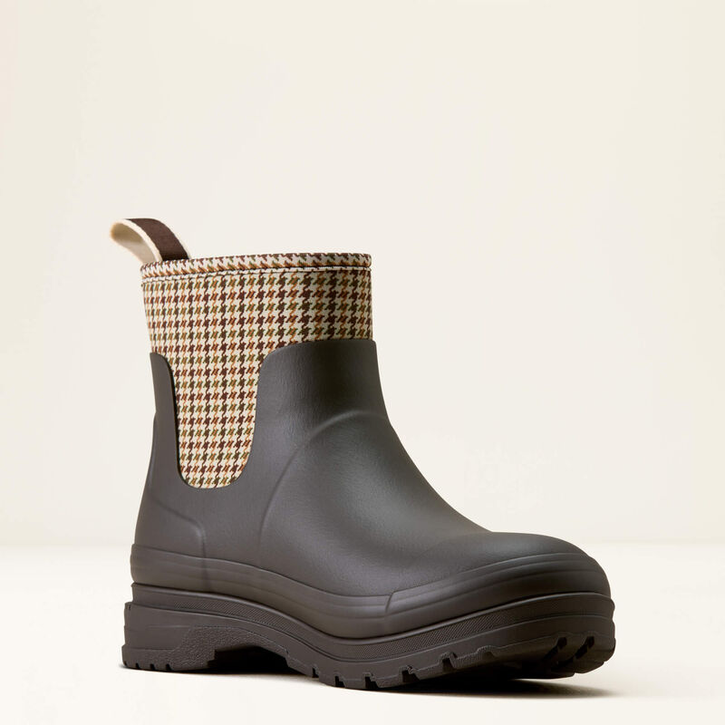 Ariat Kelmarsh Shortie, rubberen laars, chocolate/tan twill