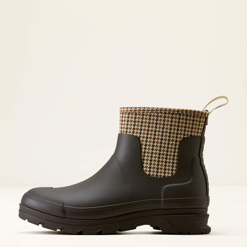 Ariat Kelmarsh Shortie, rubberen laars, chocolate/tan twill