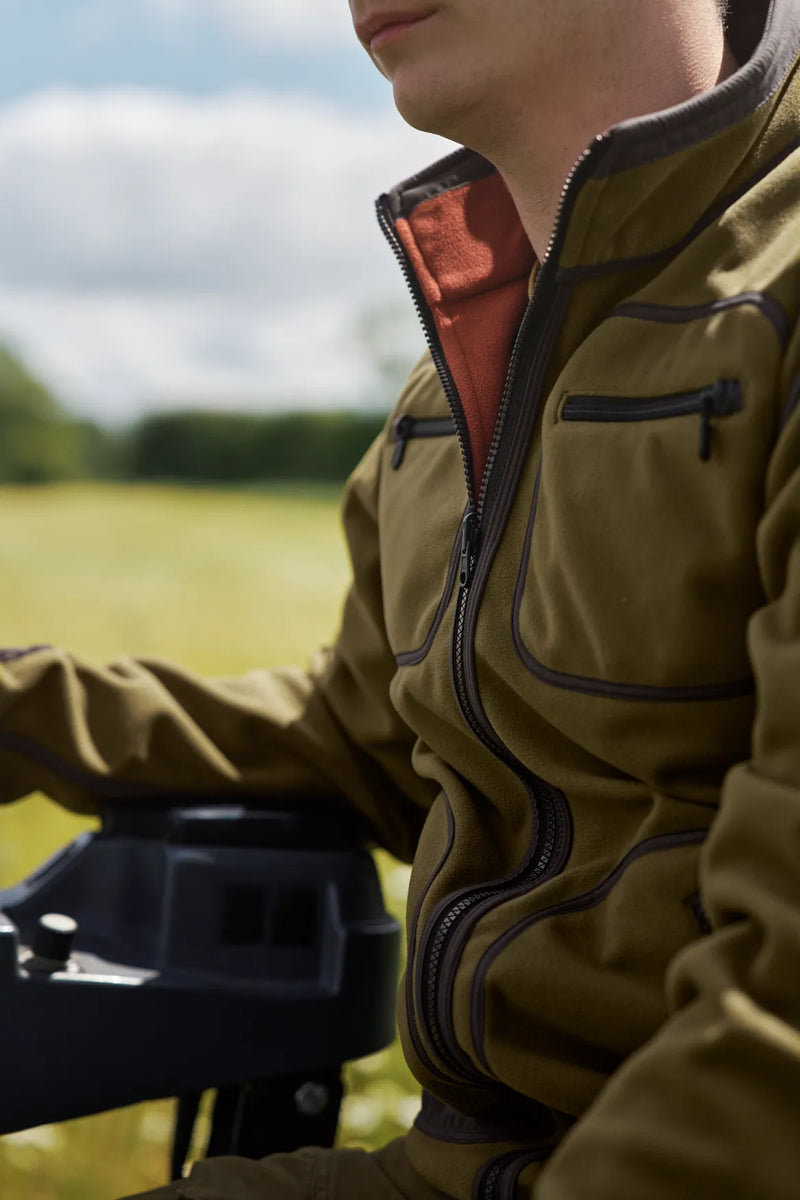 Afbeelding laden in Galerijviewer, Härkila Kamko Fleece, dark olive/Arabian spice