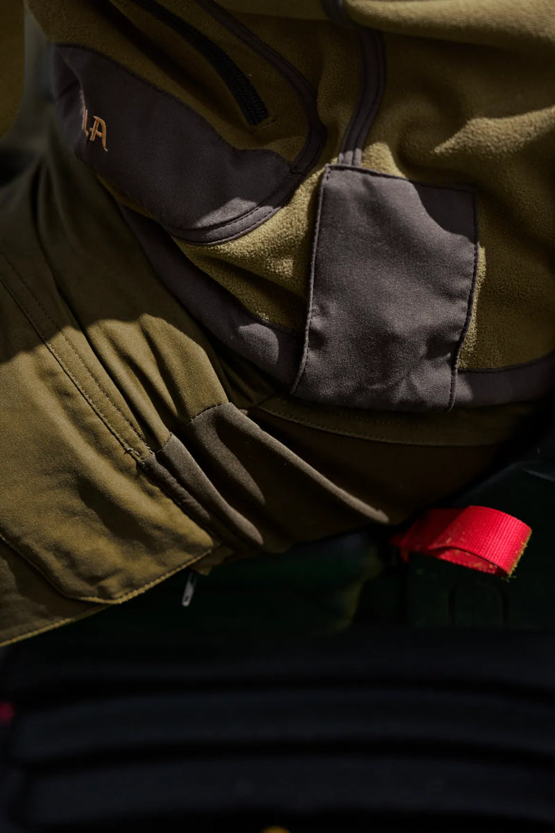 Afbeelding laden in Galerijviewer, Härkila Kamko Fleece, dark olive/Arabian spice