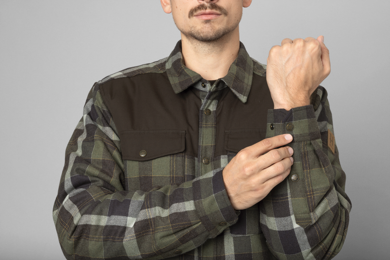 Afbeelding laden in Galerijviewer, Härkila Asmund Insulated Wool Shirt, willow green/phantom