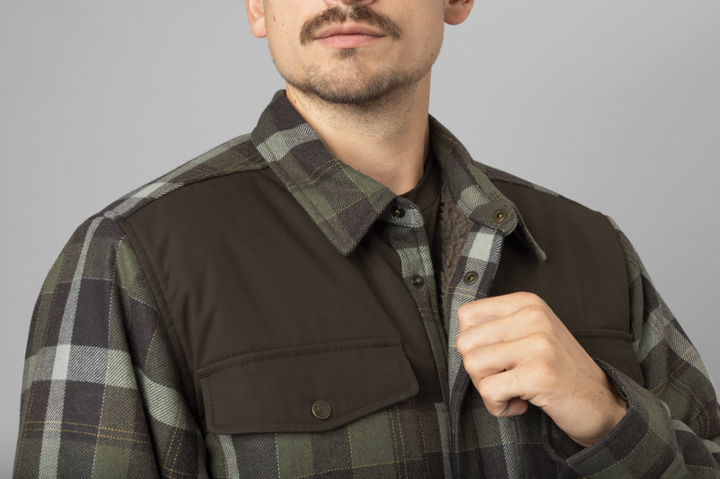 Afbeelding laden in Galerijviewer, Härkila Asmund Insulated Wool Shirt, willow green/phantom