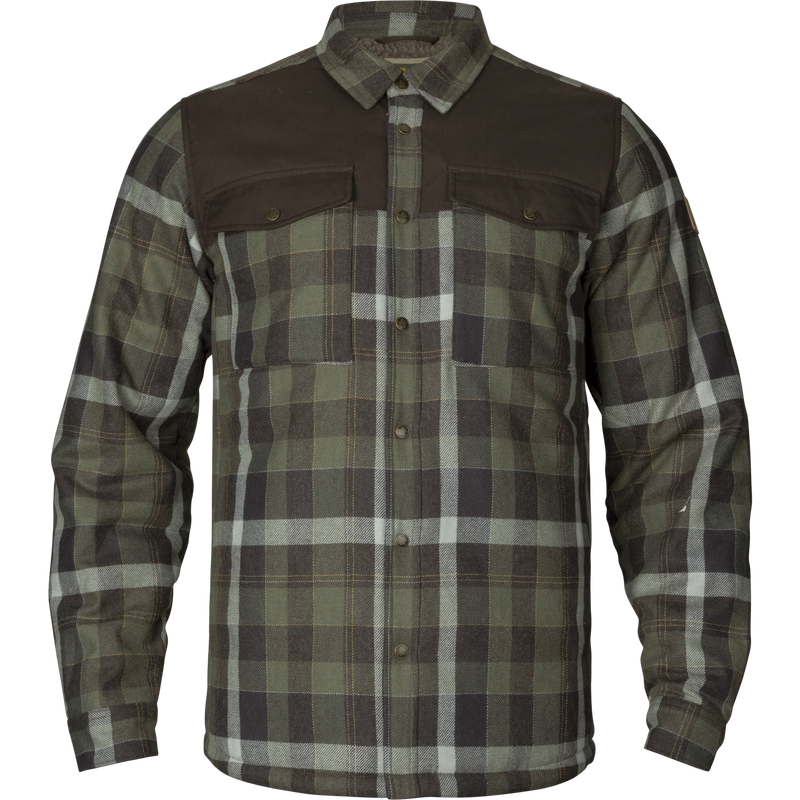 Afbeelding laden in Galerijviewer, Härkila Asmund Insulated Wool Shirt, willow green/phantom