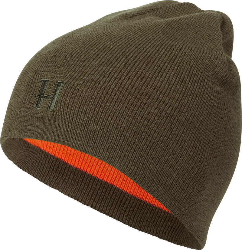 Afbeelding laden in Galerijviewer, Härkila Reversible Beanie, Willow Green / Orange