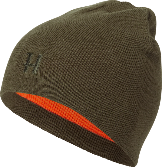 Härkila Reversible Beanie, Willow Green / Orange