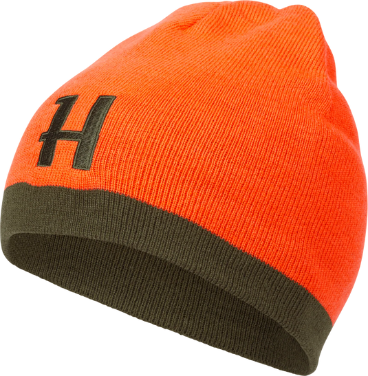 Härkila Reversible Beanie, Willow Green / Orange