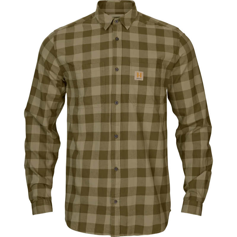 Afbeelding laden in Galerijviewer, Härkila Scandinavian L/S Shirt, dark olive check
