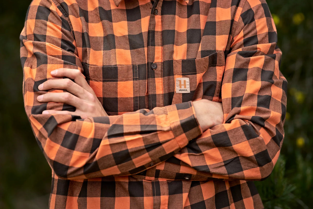 Härkila Scandinavian L/S Shirt, mandarin check