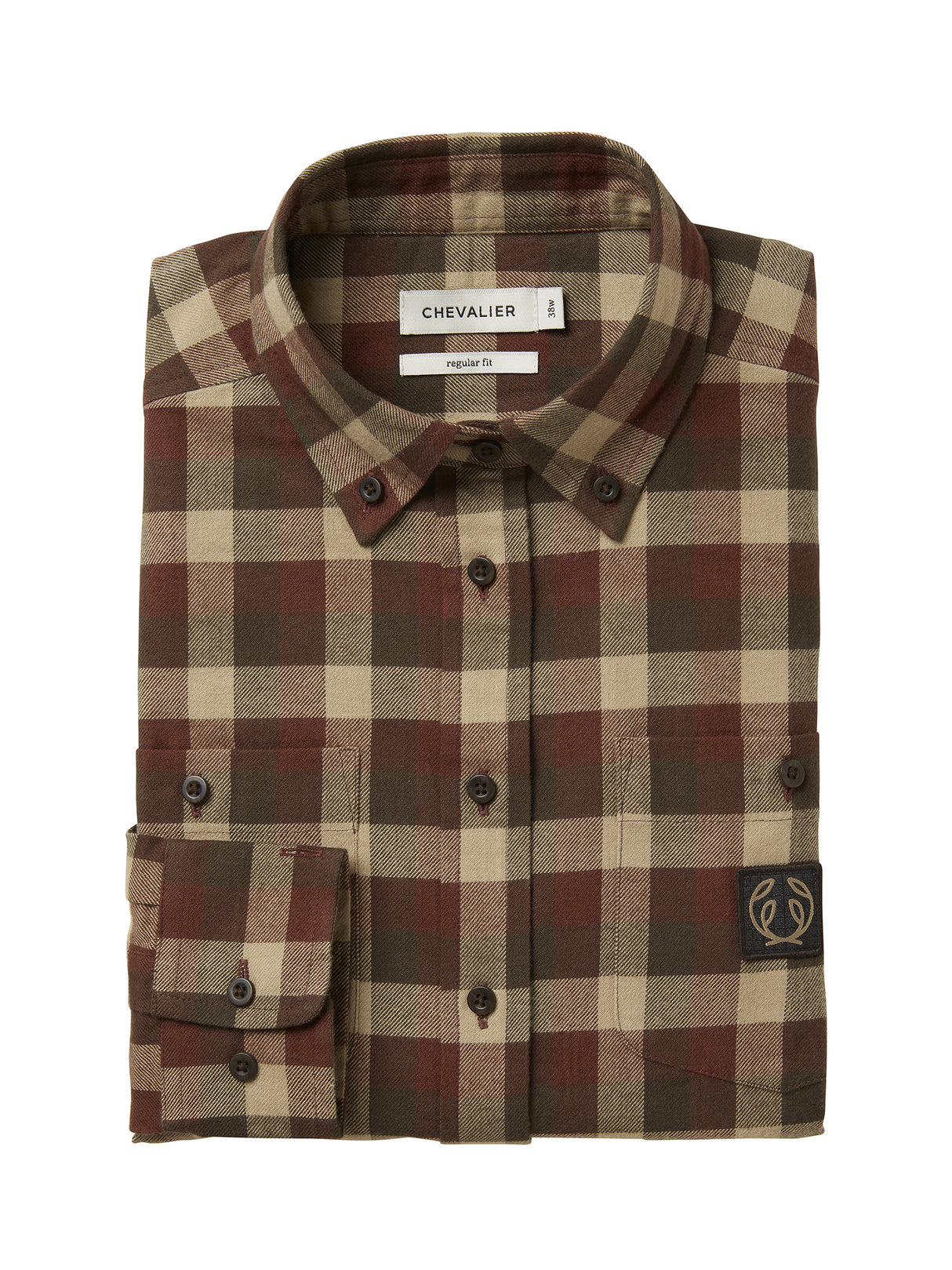 Chevalier Heron Flannel Shirt Women, holly green checked