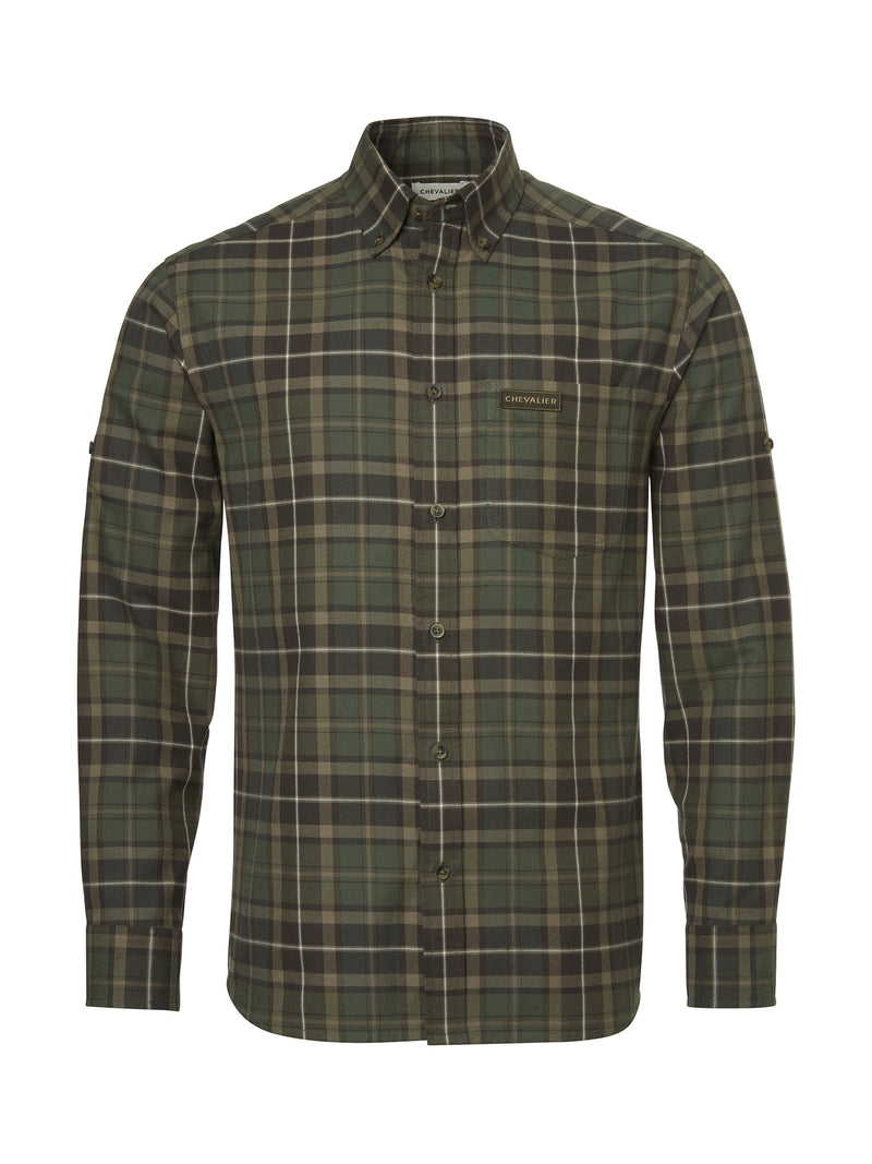 Afbeelding laden in Galerijviewer, Chevalier Teal Light Flannel Shirt Men, hemlock green checked