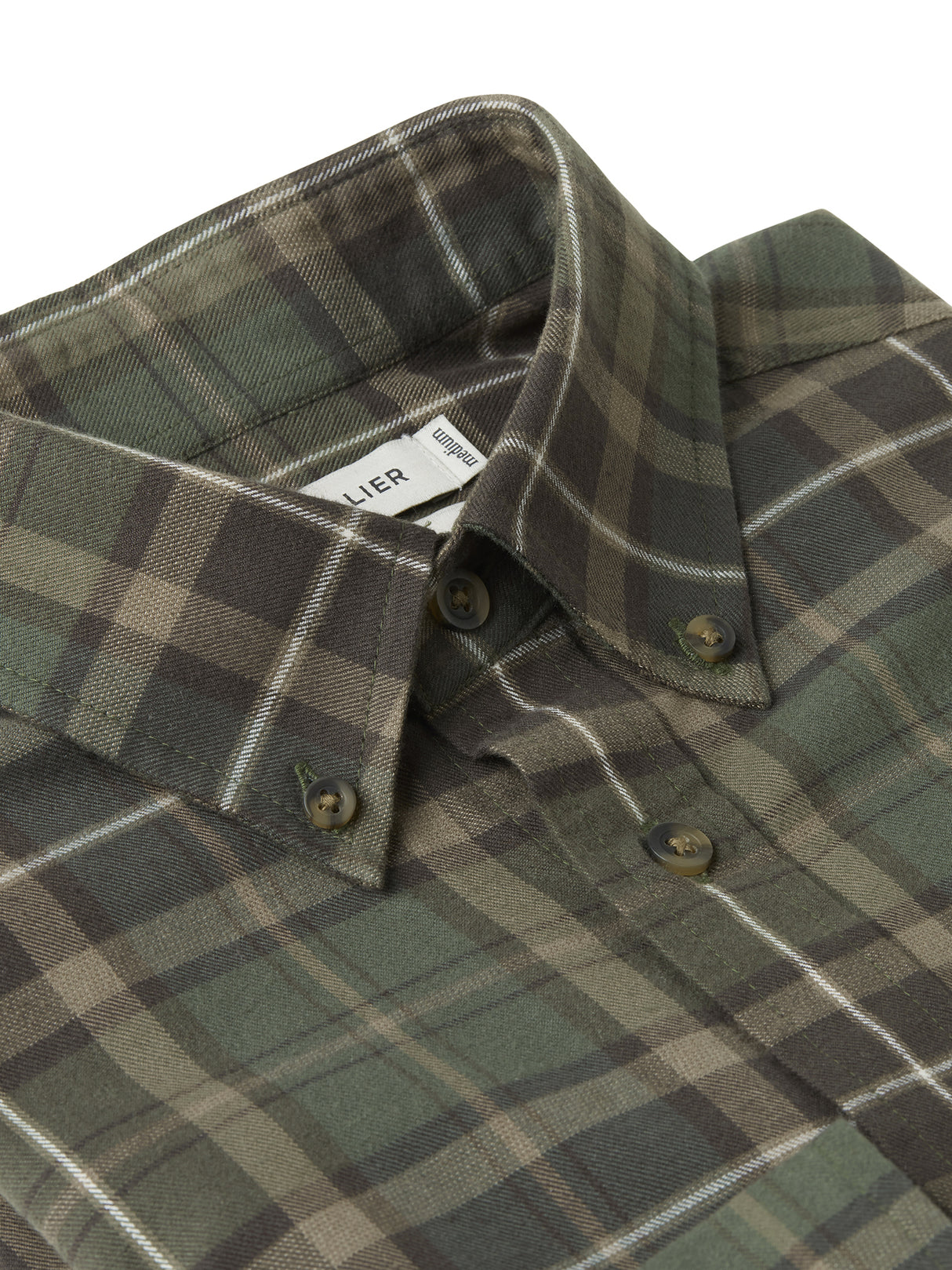 Chevalier Teal Light Flannel Shirt Men, hemlock green checked