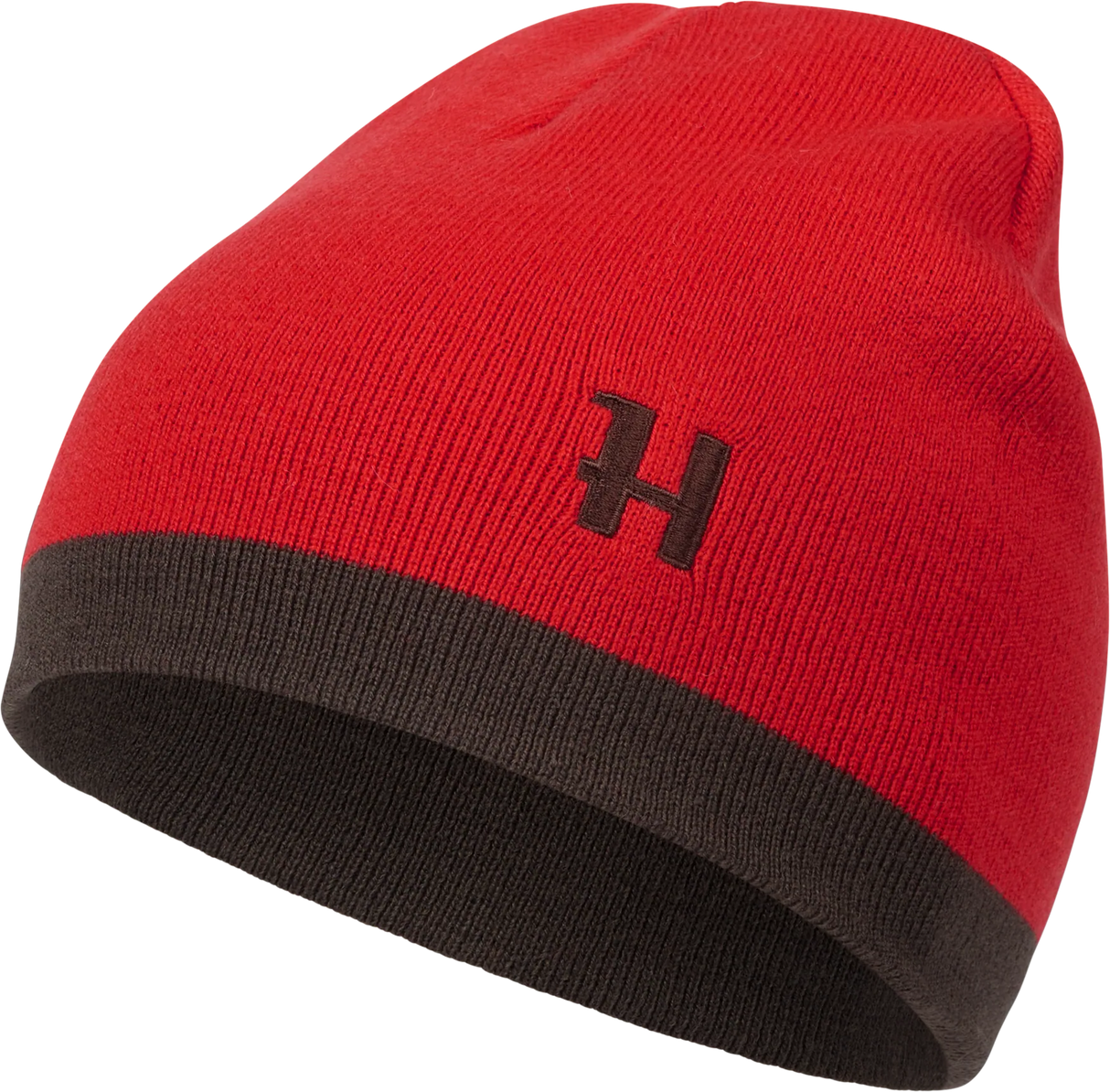 Härkila Aspire Reversible Beanie, shadow brown/red