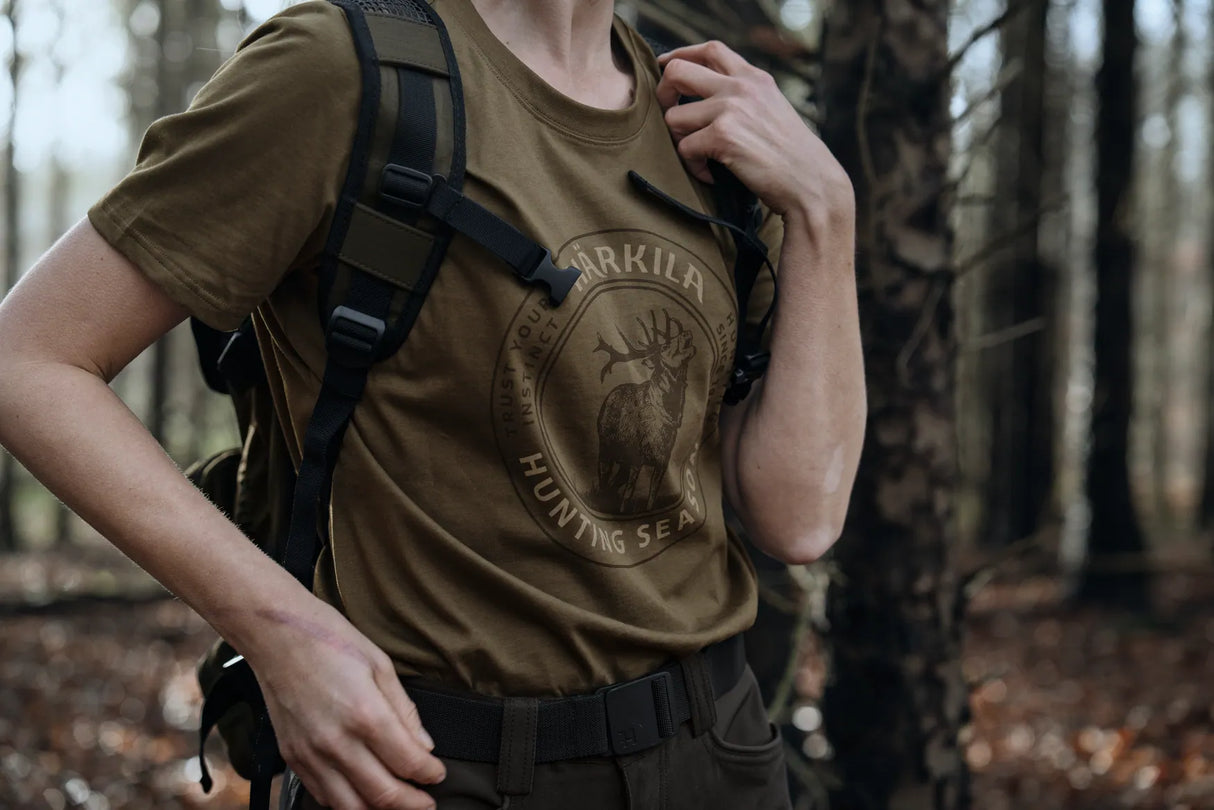 Härkila Stag Badge S/S T-Shirt Women, beech