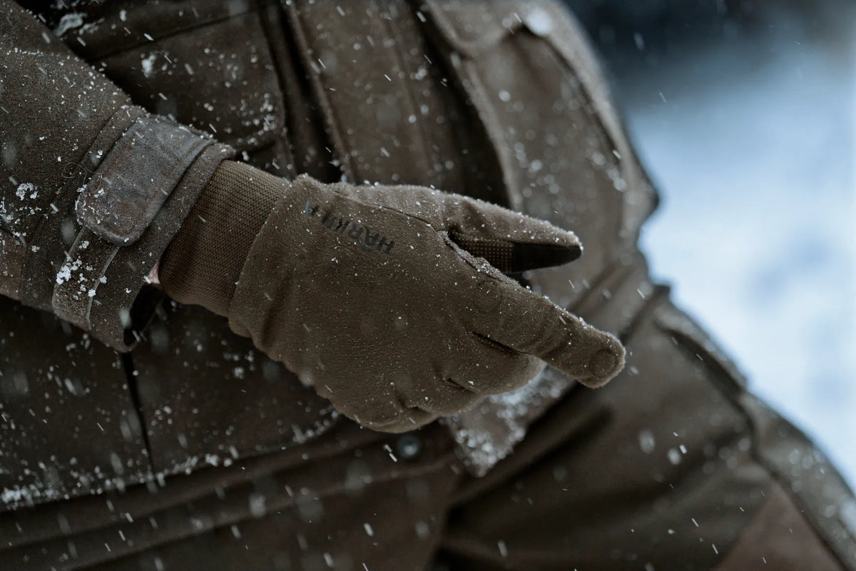 Härkila Garor HWS Gloves with Foldback Finger, hunting green