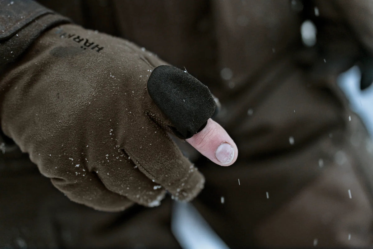 Härkila Garor HWS Gloves with Foldback Finger, hunting green