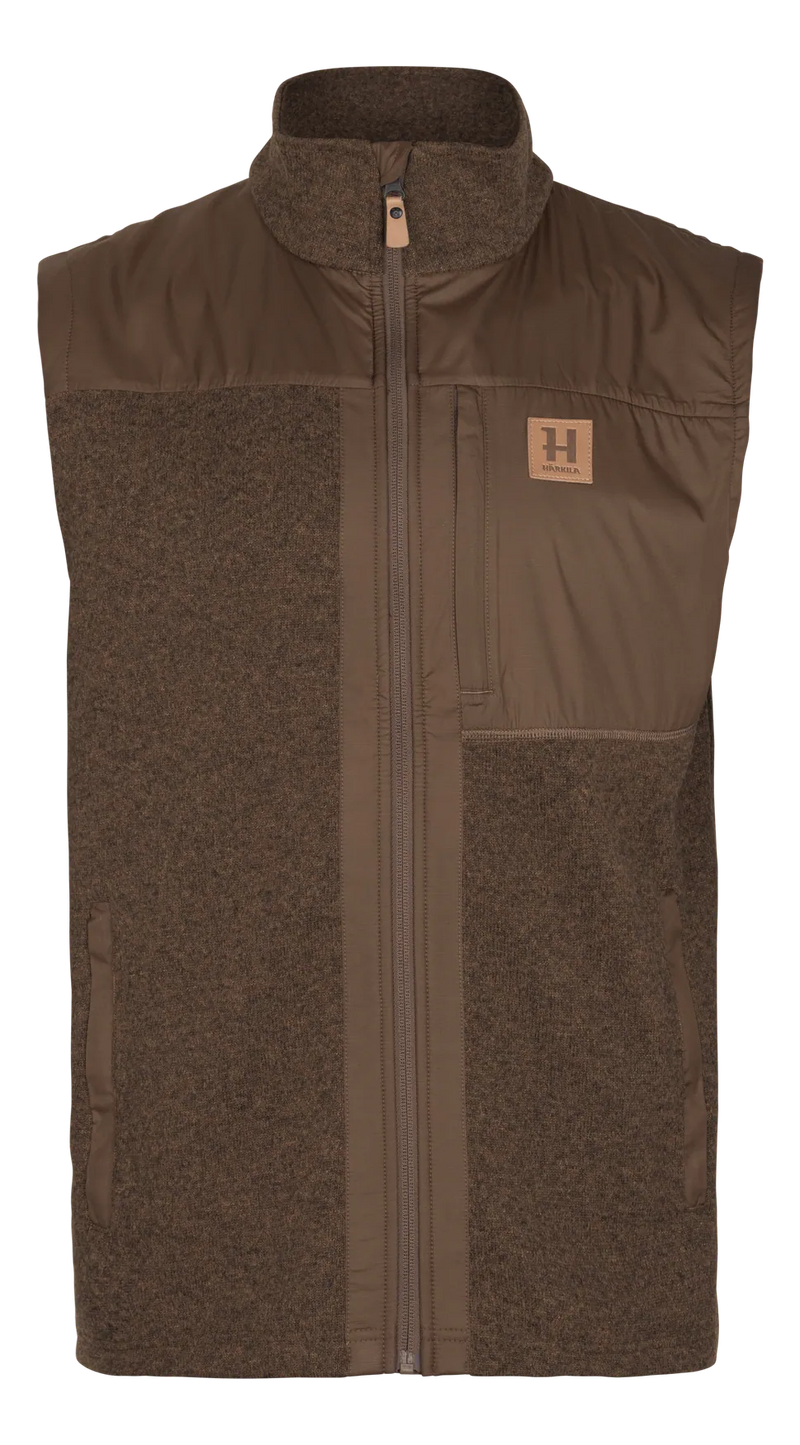 Afbeelding laden in Galerijviewer, Härkila Kalix Fleece Waistcoat, dark earth