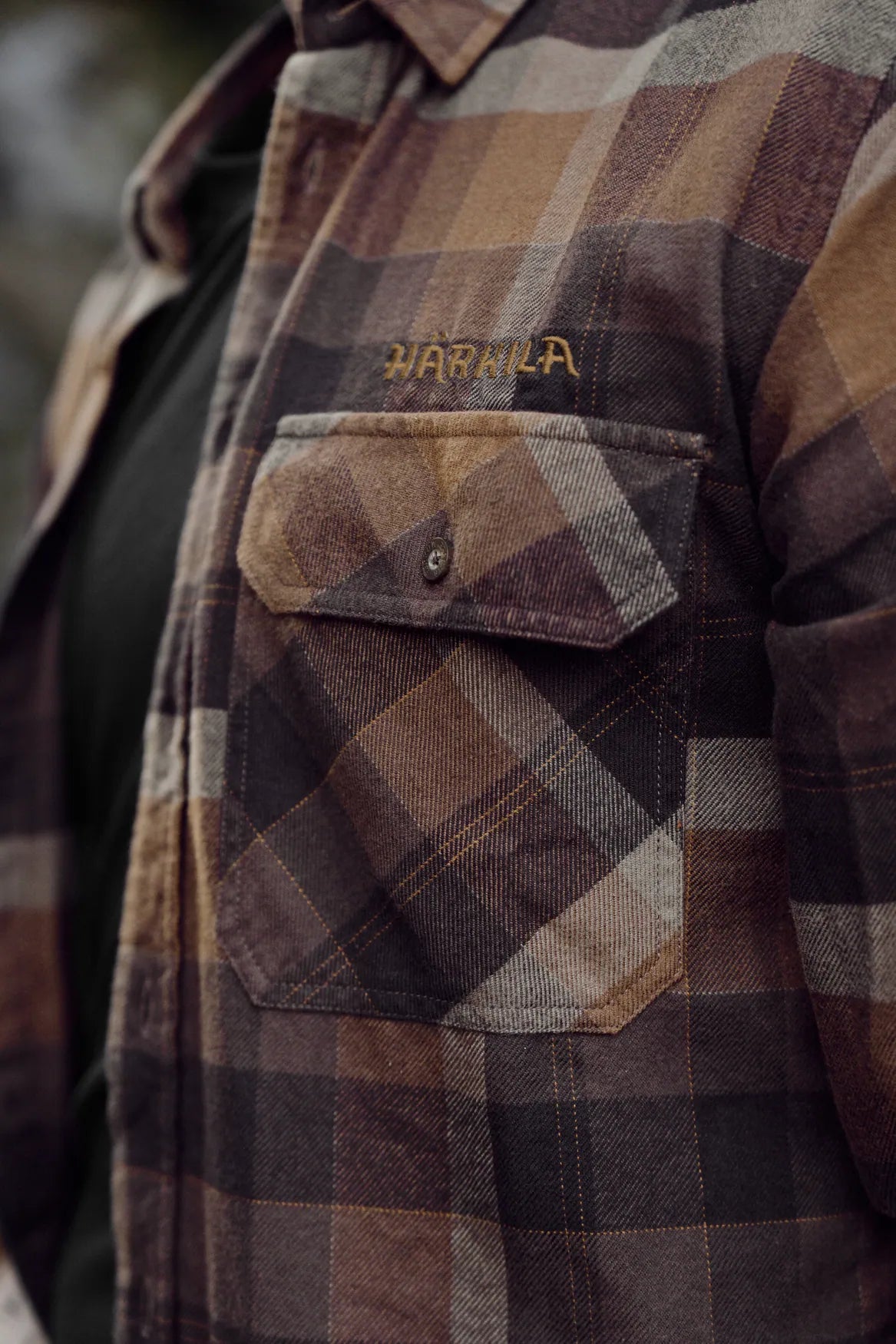 Asmund L/S shirt Rust brown check