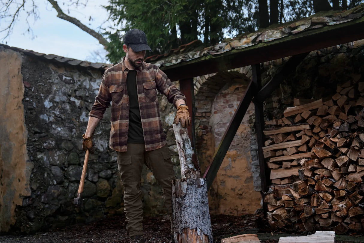 Asmund L/S shirt Rust brown check