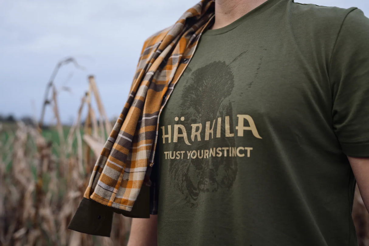 Härkila Wildboar Logo S/S T-Shirt, forest night