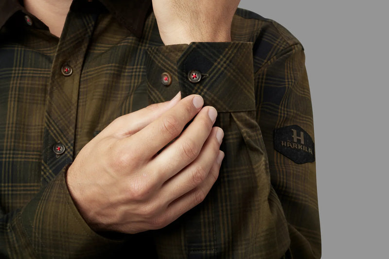 Afbeelding laden in Galerijviewer, Härkila Driven Hunt Flannel Shirt, olive green check