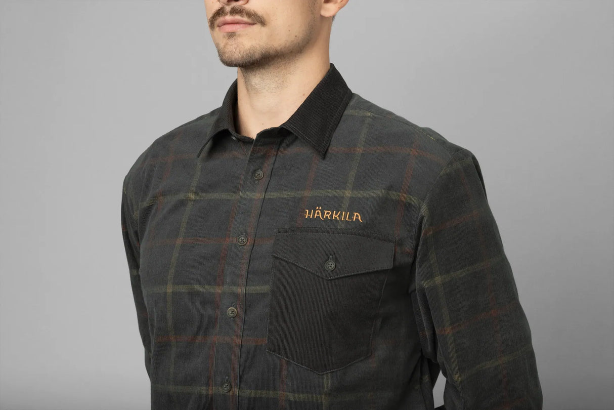 Härkila Kaldfjord Corduroy Check Shirt, phantom