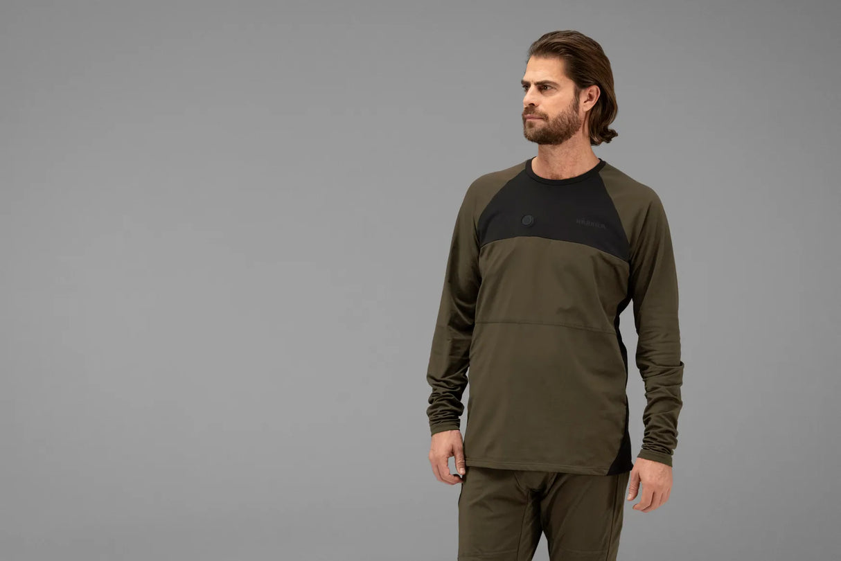 Härkila Heat L/S Shirt, willow green/black