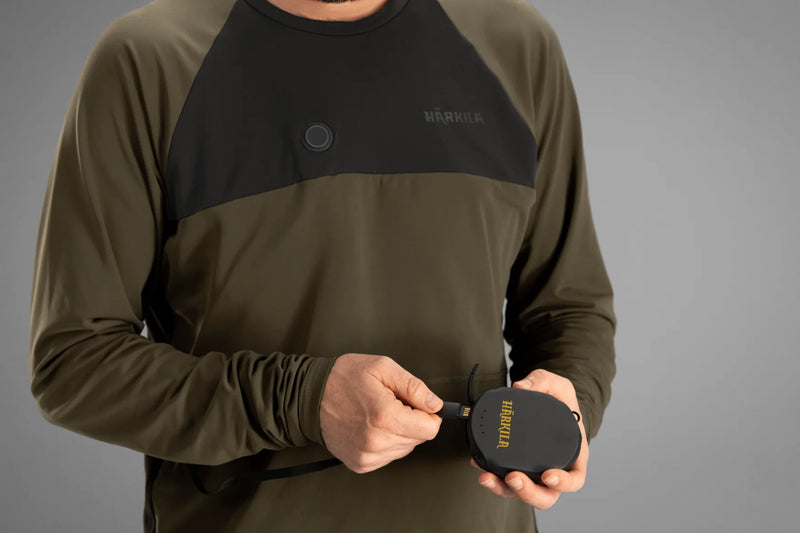 Afbeelding laden in Galerijviewer, Härkila Heat L/S Shirt, willow green/black