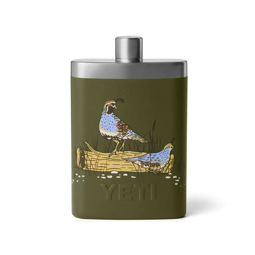 Yeti Rambler Flask, olive/upland bird