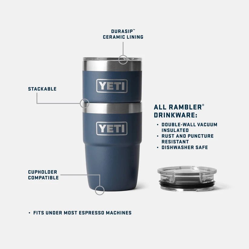 Yeti Rambler met magslider deksel, stapelbaar, 8 oz/236 ml, pampa green