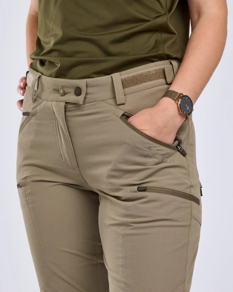 Pinewood Abisko Light Stretch Trousers W, mole brown