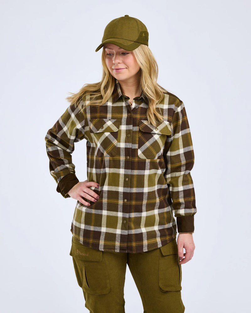 Afbeelding laden in Galerijviewer, Pinewood Douglas Shirt W, olive green/cream white