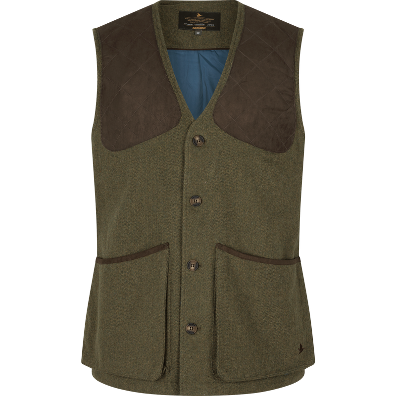 Afbeelding laden in Galerijviewer, Seeland Hillside Tweed Waistcoat, moss green