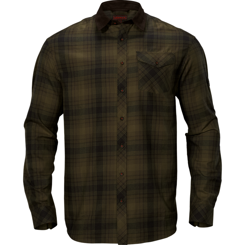 Afbeelding laden in Galerijviewer, Härkila Driven Hunt Flannel Shirt, olive green check