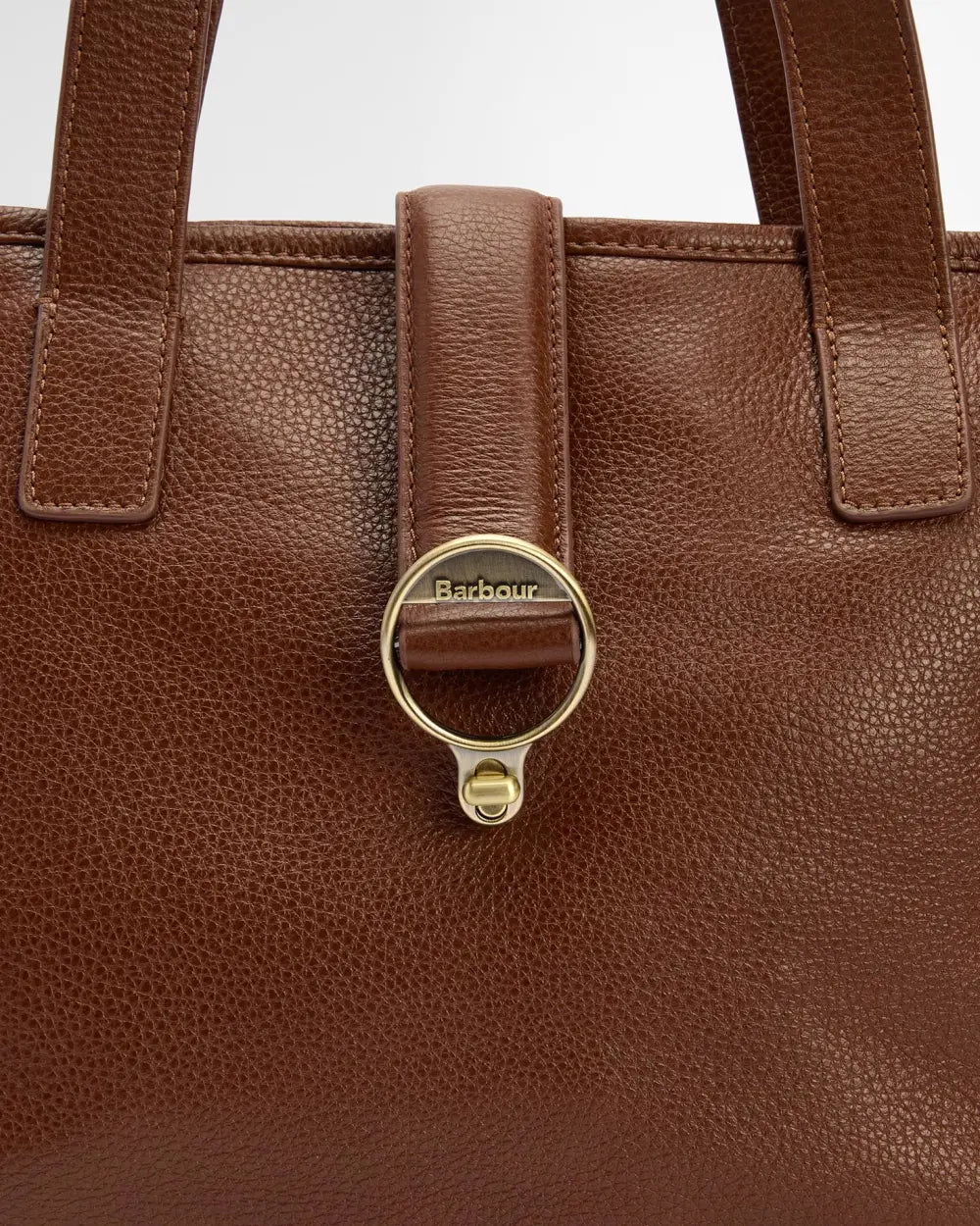 Barbour Alder Leather Tote Bag, brown