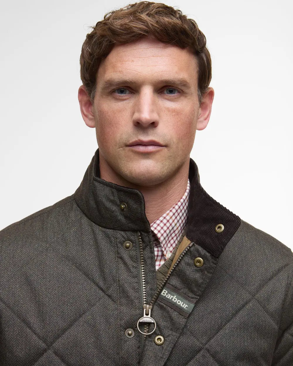 Barbour Winter Shoveler Quilted Jacket, dark olive
