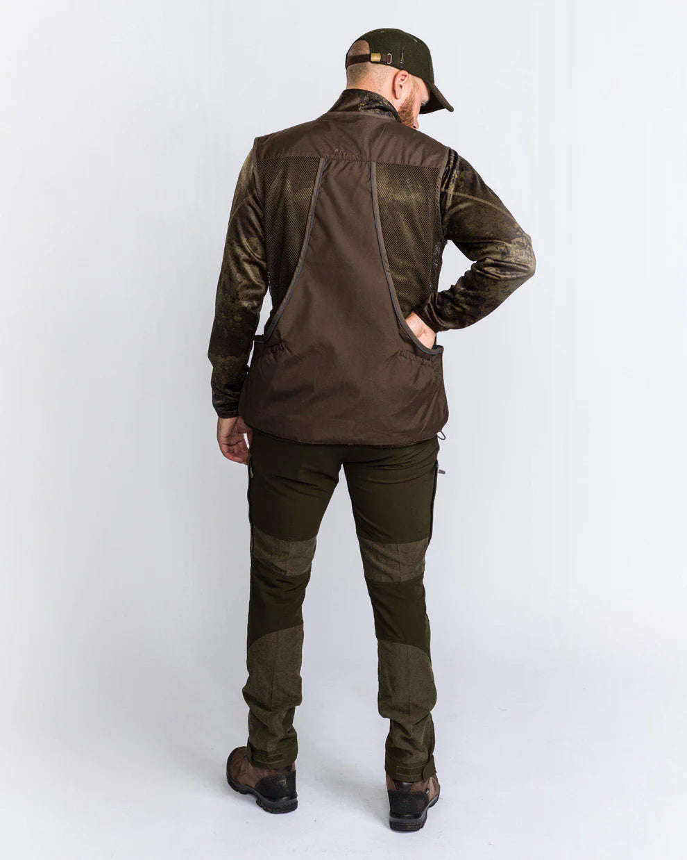 Pinewood Dog Sports Vest 2.0 Men, suede brown/dark olive