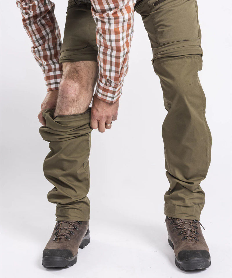 Afbeelding laden in Galerijviewer, Pinewood Finnveden Hybrid Zip-Off Trousers Men, h.olive