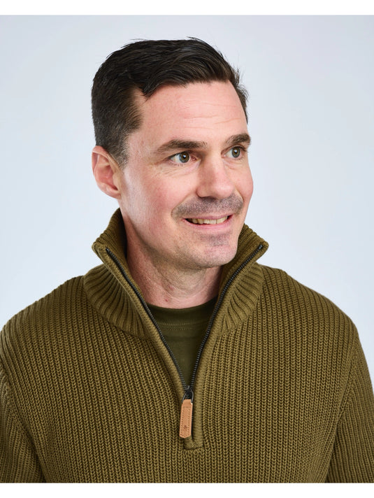 Pinewood Philip Knitted Sweater Men, olive green