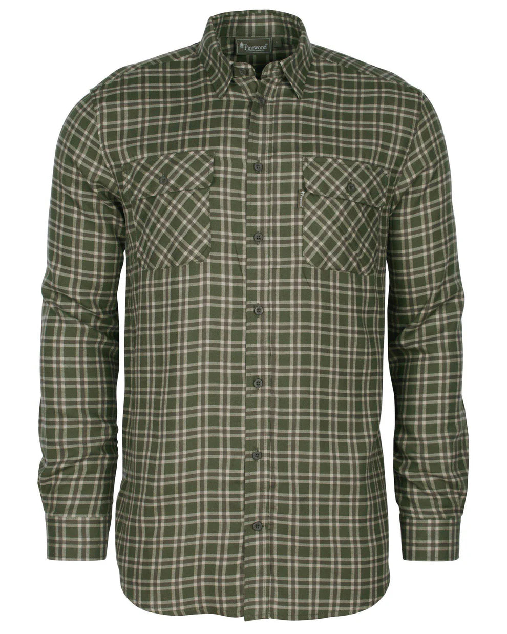 Pinewood Lappland Wool Shirt, moss green/light khaki