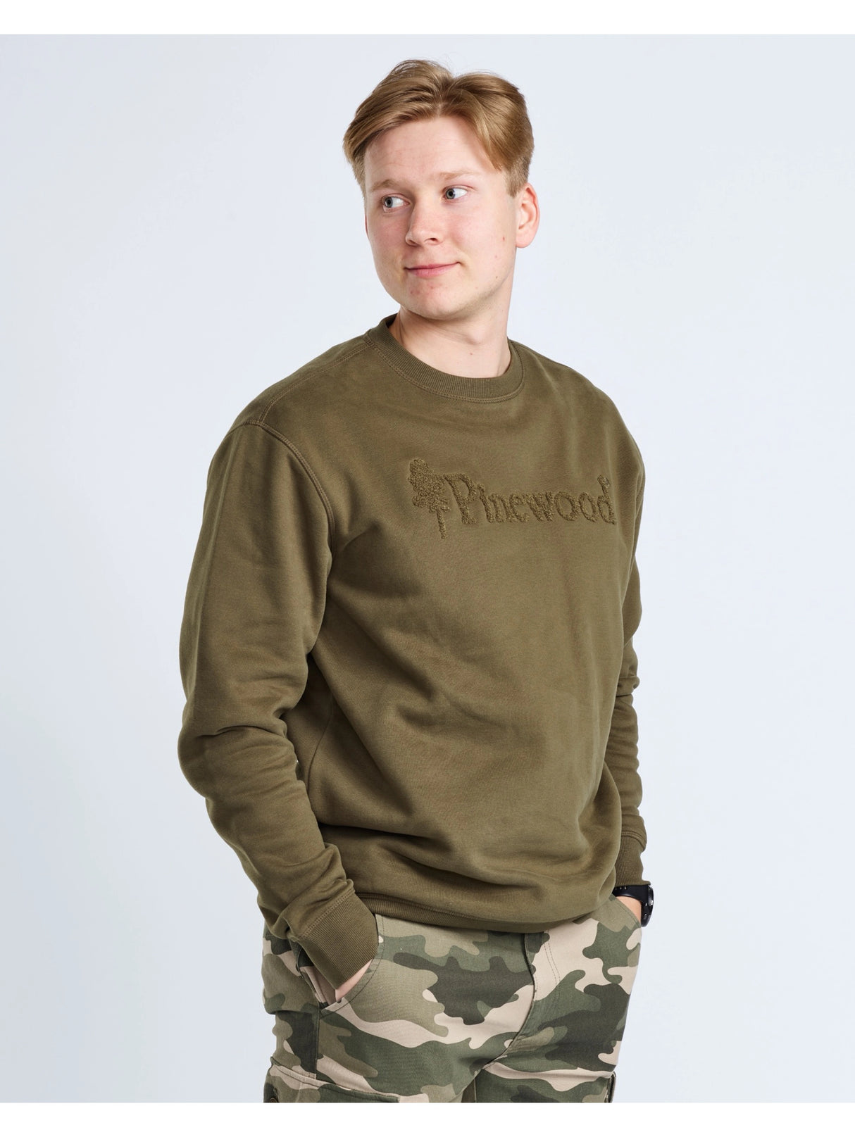 Pinewood Värnamo Logo Sweater M, dark green