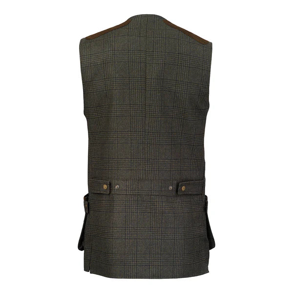 Laksen Willow Leith Tweed Shooting Vest, willow