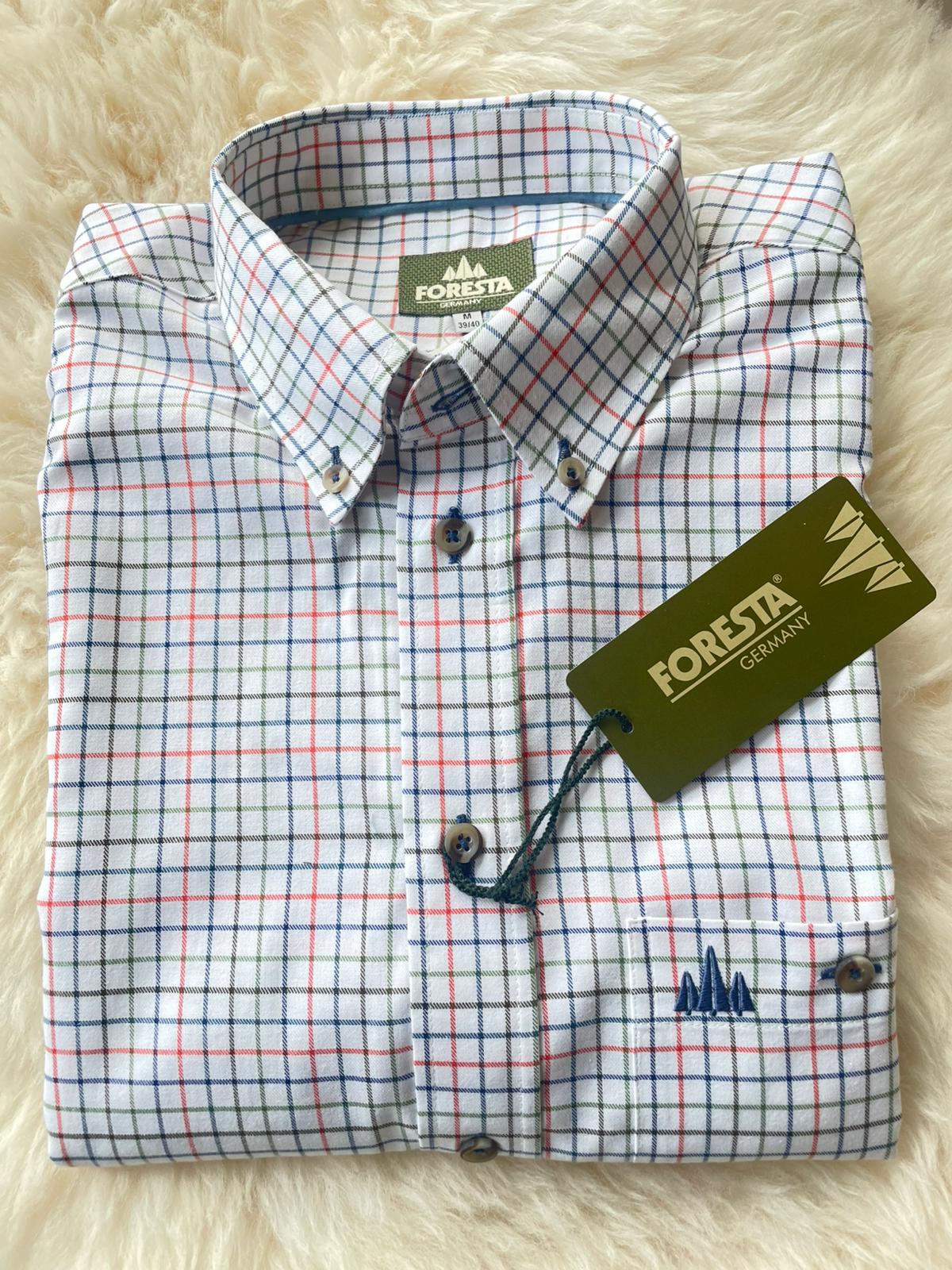 Foresta heren overhemd, geruit, white/orange/blue/green, 60-5075