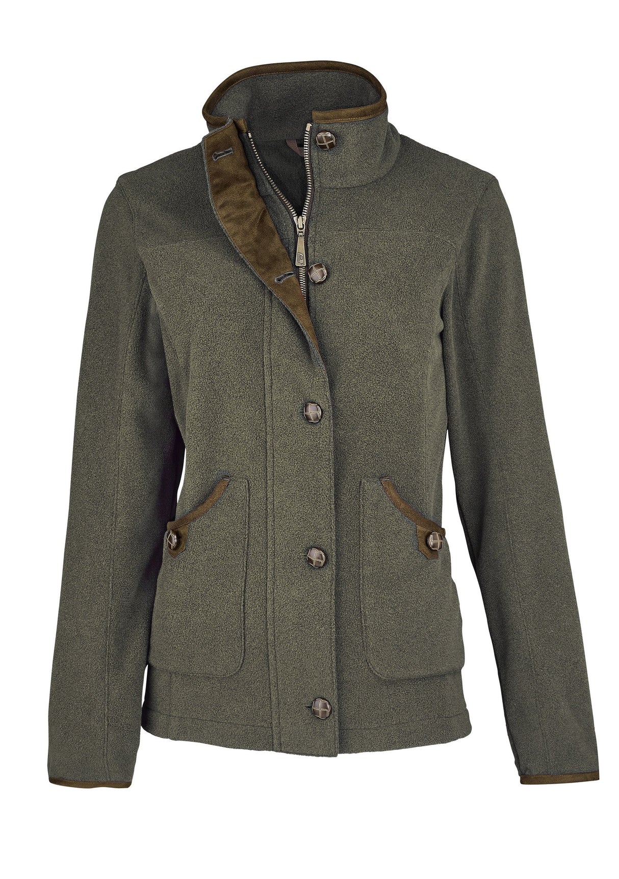 Baleno Claire, fleece jacket, mossgreen