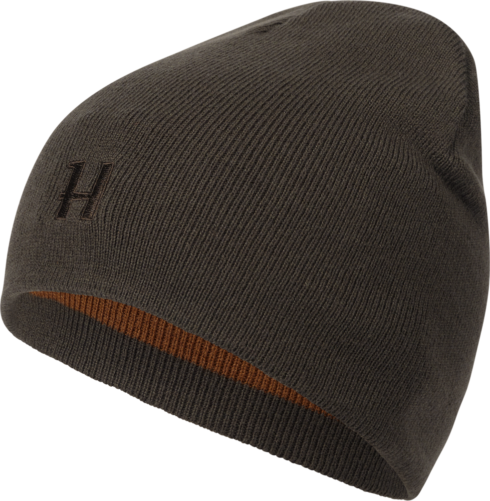 Härkila Reversible Beanie, shadow brown/rustique clay