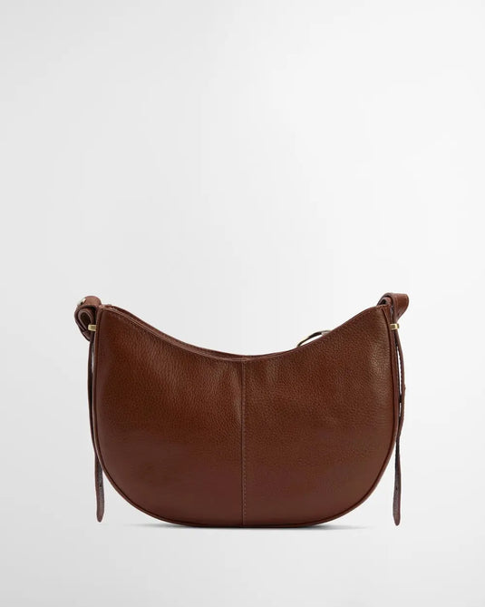 Barbour Sorrel Leather Sling Bag, brown