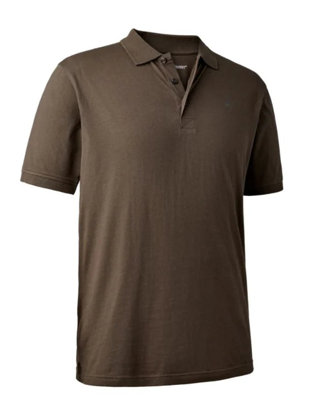 Deerhunter Christian Polo Shirt, brown leaf
